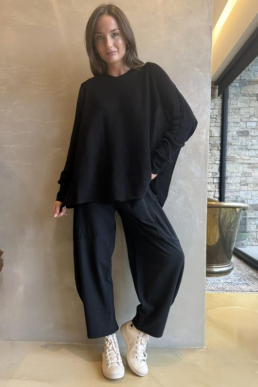 Conrad Slouch Cotton Knit Black